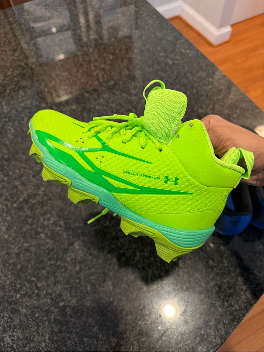 Under Armour Kids Bright Lime Green Lace-Up Sneakers
